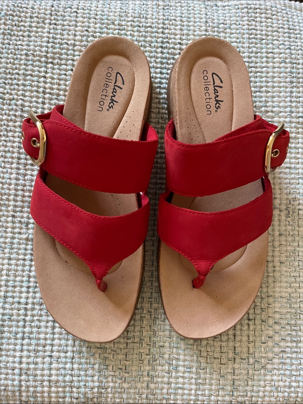 red thong sandals